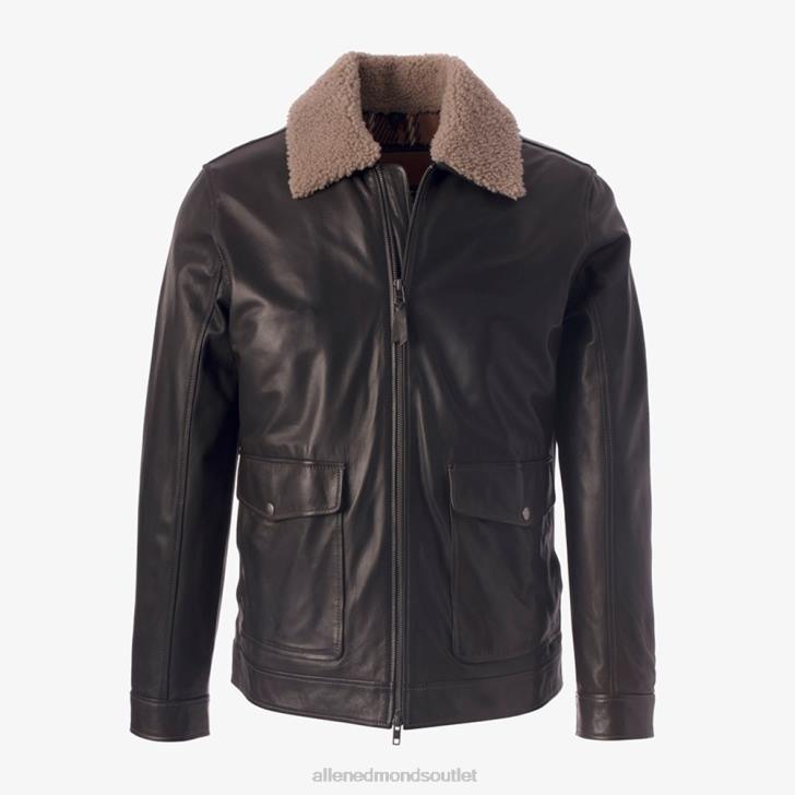 Allen Edmonds LP4P159 hnedá unisex bomber z jahňacej kože